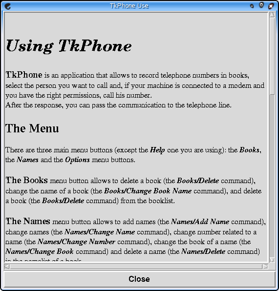 Usinjg TkPhone
